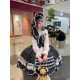 Miss Point Plaid Petal Rabbit JSK(Reservation/2 Colours/Full Payment Without Shipping)